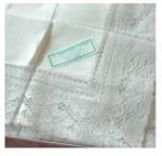 White Lace on White Linen Handkerchief