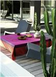 Le Jacquard Francais Bamako in Raspberry french table linens