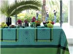 Le Jacquard Francais Bamako in Turquoise french table linens