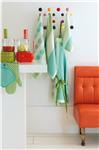 Graphic Pastilles in Aqua french towels for kitchen
