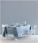 High Tea in Gris Ocean with green sweet french table linens