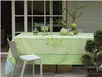 Romance french table linen in Anis green 