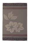 Sous les tropiques waffle weave towels in black