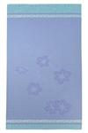 Sous les Tropiques in blue for waffle weave towels