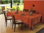Samarkand french tablecloth in Kumquat 