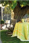 Provence in Lemon green for french jacquard table linens