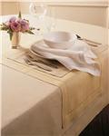 Festival 100% Linen tablecloth in Oyster