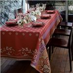 Recevoir rouge table linens by Yves Delorme