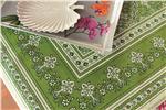 Avignon french table linens in Green by Beauville
