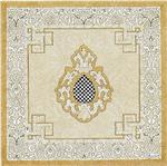 Adagio french tablecloth in gris (grey) by Beauville
