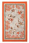 Ocean french towel by Beauville in Coral