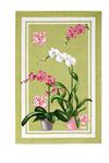 Orchidees french towel in green by Beauville