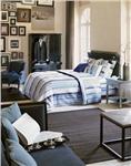 COL MONTE luxury percale bed linens in woven stripes