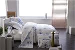 Conte D'Hiver french bed linens in Blue