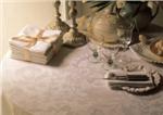 Deauville jacquard table linens in White