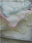 Muget Lily of Valley on white cotton handkerchief