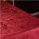 Myriade in Prune coated tablecloth