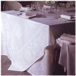 Neva jacquard white table linens