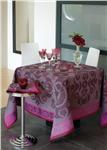 Samarkand french cotton table linen in Fig 