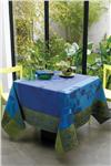 Tanger french tablecloth in Cobalt by Le Jacquard Francais