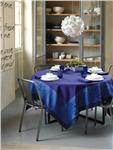 Vibrations french table linens in Midnight blue