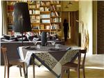 Vibrations french table linens in Ebony