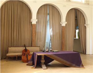 Bosphore 100% linen french table linens in Amethyst