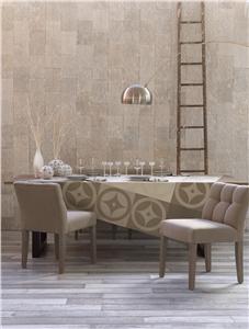 Double Jeu french table linens in Kaolin by Le Jacquard Francais 