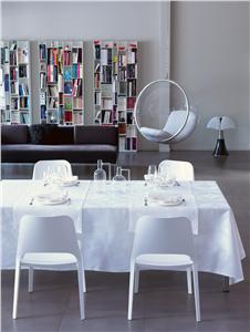 Double Jeu french table linens in White by Le Jacquard Francais 