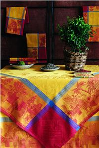 Marche Chinois french tablecloth by Le Jacquard Francais 