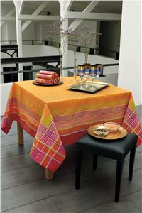 Rajasthan french tablecloth in Curry 