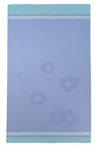 Sous les Tropiques in blue for waffle weave towels