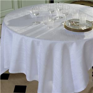 Medicis in White for pure cotton tablecloth and napkins