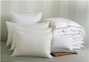 Buxton down comforter or sleeping pillows in Light Weight