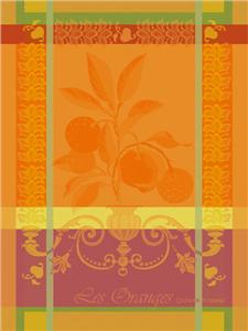 Les Oranges french tea towel