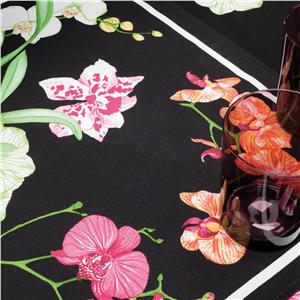 Orchidees french towel in Black