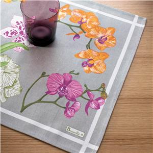 Orchidees in Grey french towel by Beauville