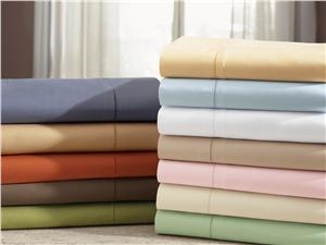 Celeste percale bed linens in Twin sizes
