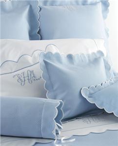 Diamond Pique quilted coverlet and pillow shams