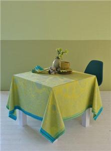 High Tea in Printemps Bleu with green sweet french table linens