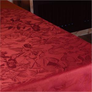 Myriade in Prune coated tablecloth