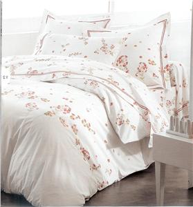 Elise fitted sheet and bedskirt in Rose