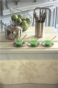 Prunus french tablecloth laminated in Orgeat almond