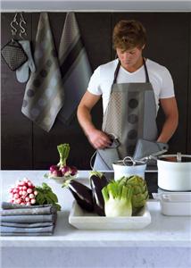 Graphic Pastilles in Mica french towels for kitchen