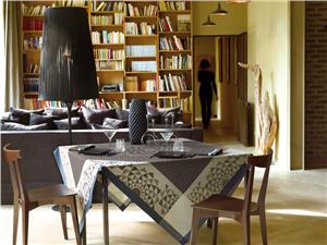 Vibrations french table linens in Ebony