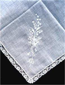 White Wedding bells swiss lace embroidered