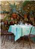 Empreintes vegetales in Curacao coated tablecloth