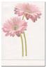 Gerbera Pink daisy embroidery on linen guest towels