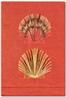 Red scallop embroidery linen guest towels