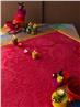 Isaphire french table linens in Rubis red size 69x144